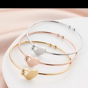 New Stainless Steel open heart Bracelet